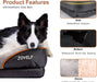 Large Memory Foam Dog Bed, Orthopedic Dog Bed & Sofa with Removable Washable Cover