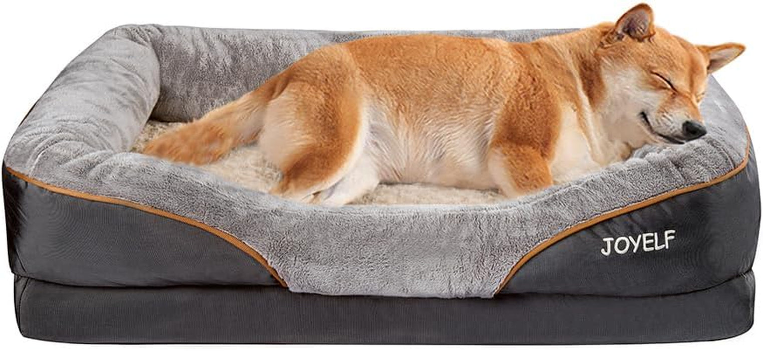 Large Memory Foam Dog Bed, Orthopedic Dog Bed & Sofa with Removable Washable Cover