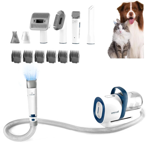 7 in 1 Dog Grooming Kit, Low Noise Pet Grooming Vacuum with 1.5 L Dust Cup