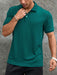  Ribbed Knit Polo Shirt