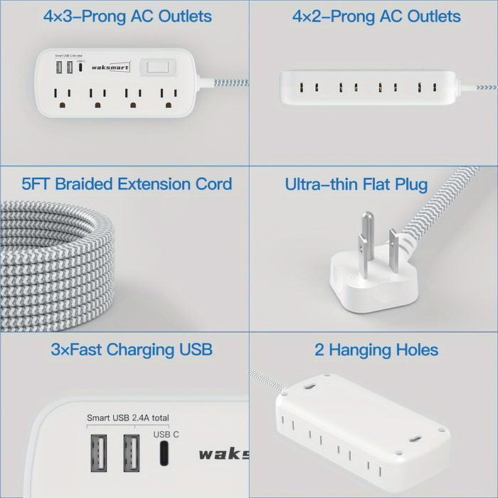 Outlet Surge Protector with USB-C