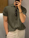  Ribbed Knit Polo Shirt