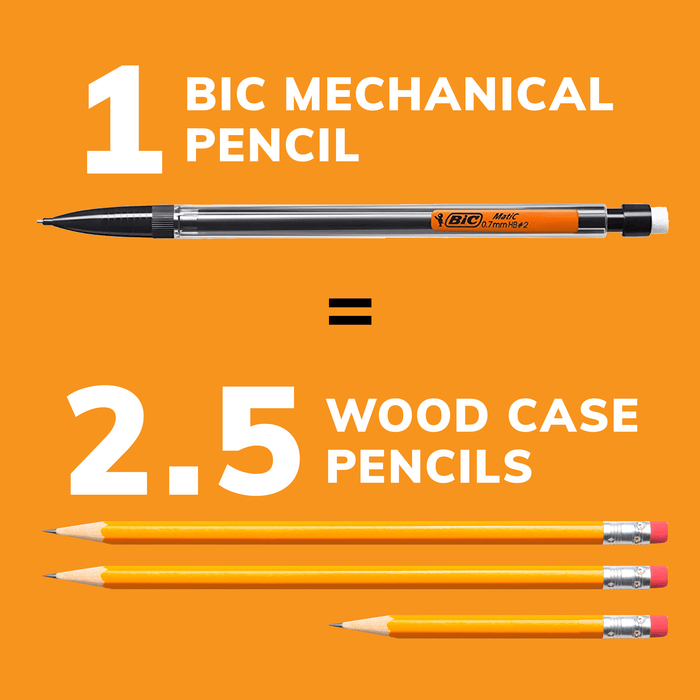 Xtra-Smooth Mechanical Pencils with Erasers, 40-Count Pack