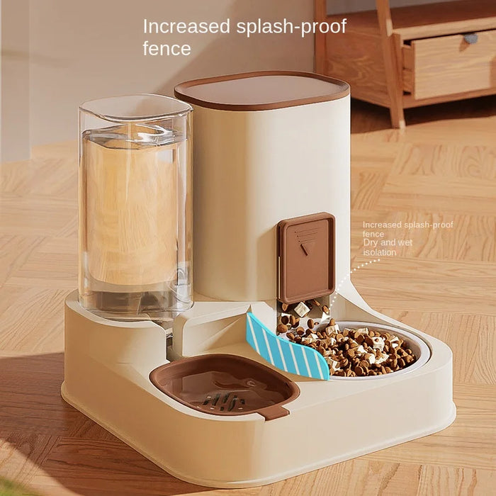  Pet Cat Large Capacity Water Dispenser Dry Wet Separation for Automatic Feeder Drinking Water Supplies Food Container