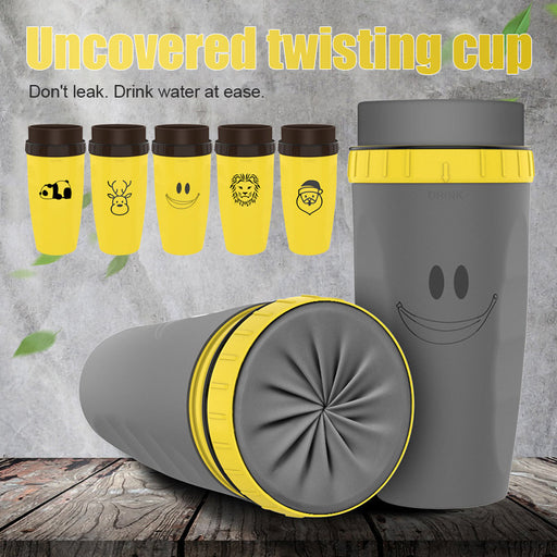 No Cover Twist Cup Travel Portable Cup Double Insulation Tumbler 