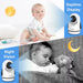 Baby Monitor with Camera and Audio, 3.2" IPS Color Display, Full Remote