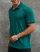  Ribbed Knit Polo Shirt