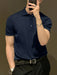  Ribbed Knit Polo Shirt