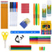 60 Piece, K-12 School Supplies Kit for Kids 