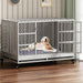 RERORD 48 Inch Heavy Duty Dog Crate with Wheels