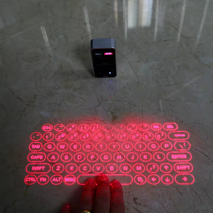 Mini Wireless Laser Projection Keyboard Bluetooth Keyboard & Mouse Function for Laptop Smartphone 