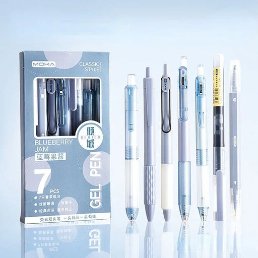 7Pcs/Set Kawaii Pens Quick-Drying Ink Pen