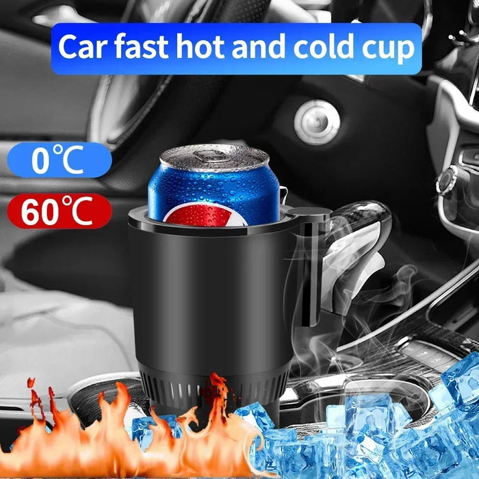 Car Heating Cooling Cup 12V 2 In1 Smart Car Cup Holder Digital Temperature Display