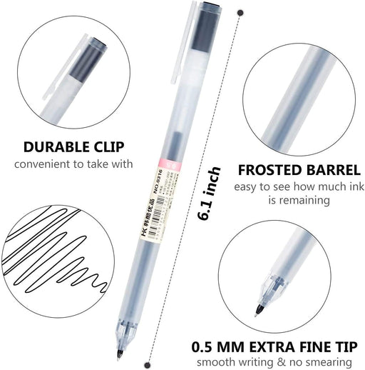 Premium Gel Ink Pen Fine Point Pens Ballpoint Pen 0.5Mm