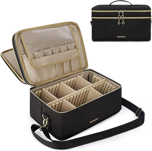 Double Layer Cosmetic Makeup Organizer Travel Makeup Case 