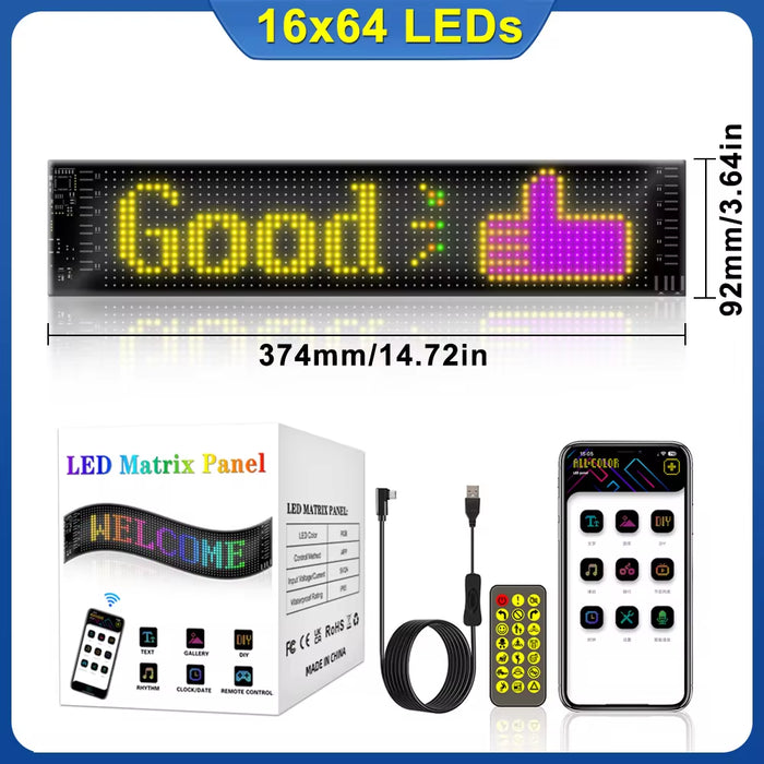 Bluetooth APP LED Matrix Pixel Panel Night Light DIY Programmable 