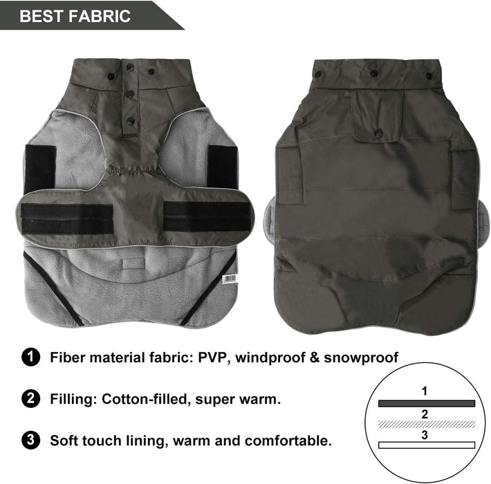 Warm Dog Jacket, Snow proof, Windproof, Waterproof, 