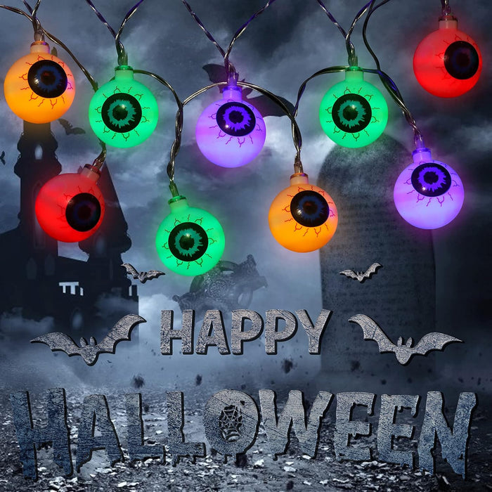 Halloween Eyeball String Lights - 10 Ft 20 LED