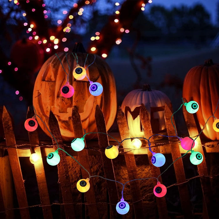 Halloween Eyeball String Lights - 10 Ft 20 LED