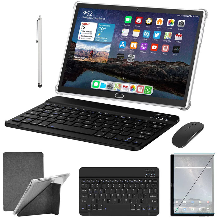 Android 13 Tablet 10 Inch Tablet with Keyboard Wireless Mouse 