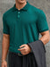  Ribbed Knit Polo Shirt