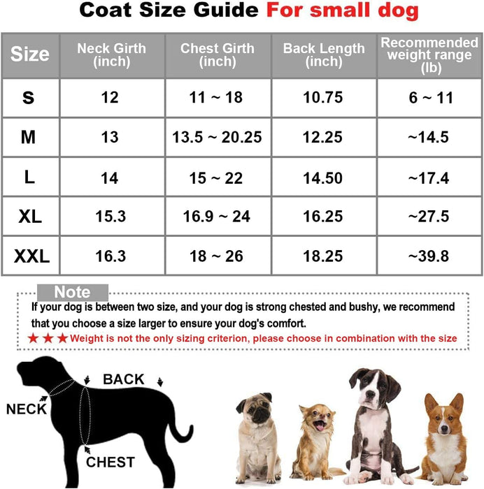 Warm Dog Jacket, Snow proof, Windproof, Waterproof, 