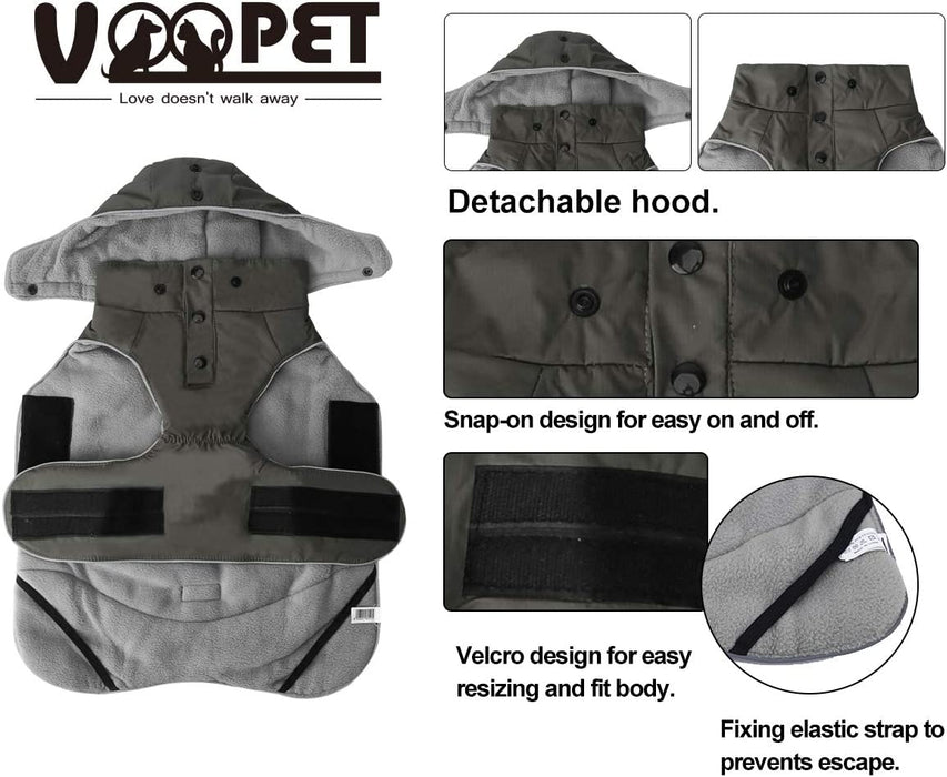 Warm Dog Jacket, Snow proof, Windproof, Waterproof, 