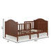 2-In-1 Classic Convertible Wooden Toddler Bed with 2 Side Guardrails for Extra Safety