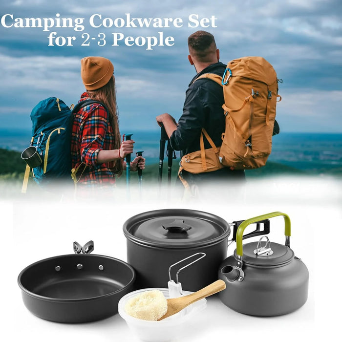 Camping Cookware Set, 10 PCS Kit 