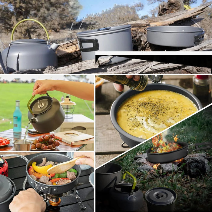 Camping Cookware Set, 10 PCS Kit 