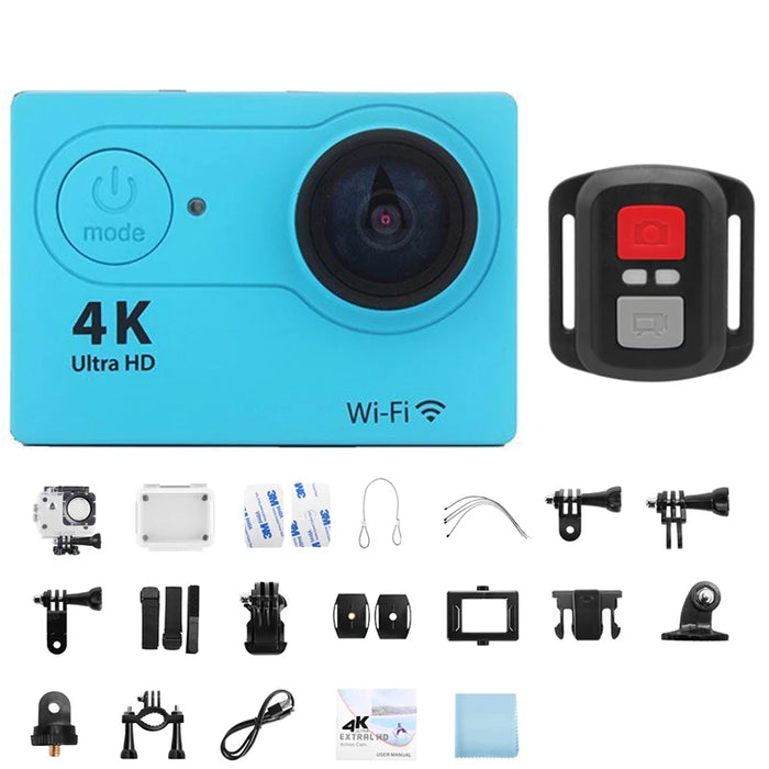 Ultra HD 4K Action Camera 1080P/30FPS Wi-Fi 2.0-Inch 170D Underwater Waterproof Helmet Video Recording 