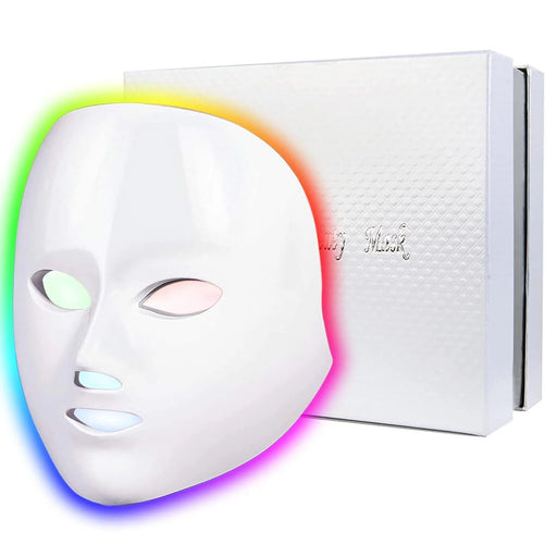 Led Face Mask Light Therapy,  Red Light Therapy for Face, 7 Colors LED Facial Skin Care