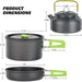 Camping Cookware Set, 10 PCS Kit 