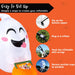 4.5 FT Halloween Inflatable Outdoor Cute Flying Ghost with Pumpkin Candy Basket