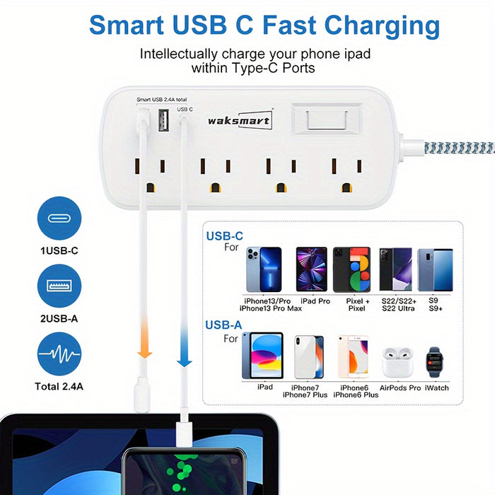 Outlet Surge Protector with USB-C