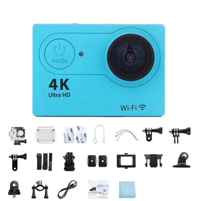 Ultra HD 4K Action Camera 1080P/30FPS Wi-Fi 2.0-Inch 170D Underwater Waterproof Helmet Video Recording 