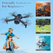 H16 Drone with Camera for Adults 4K, Foldable Drone for Beginners with Brushless Motor, Optical Flow Positioning