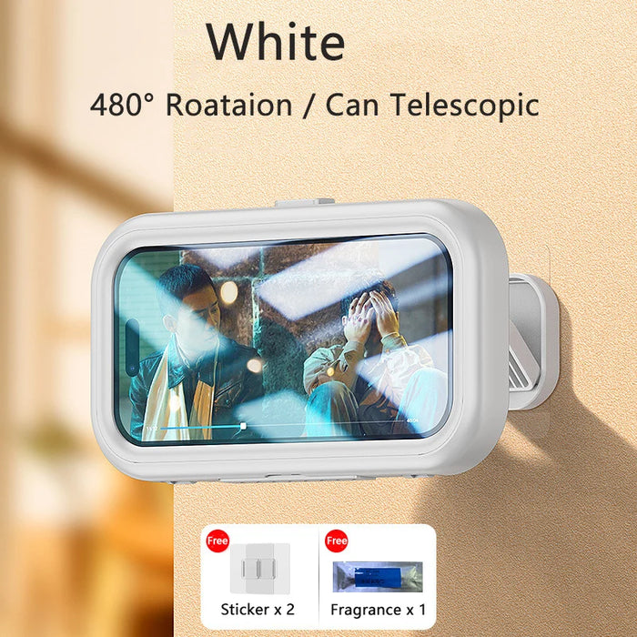 New Rotation Waterproof Bathroom Phone Wall Mount Holder 