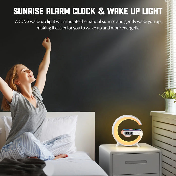 Sunrise Alarm Clock with Wireless Charging & Bluetooth Speaker