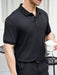  Ribbed Knit Polo Shirt