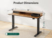 55 X 24 Inch Height Adjustable Electric Desk