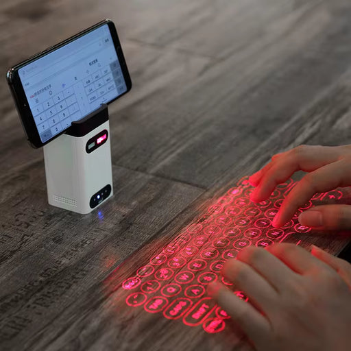 Mini Wireless Laser Projection Keyboard Bluetooth Keyboard & Mouse Function for Laptop Smartphone 