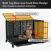 RERORD 48 Inch Heavy Duty Dog Crate with Wheels