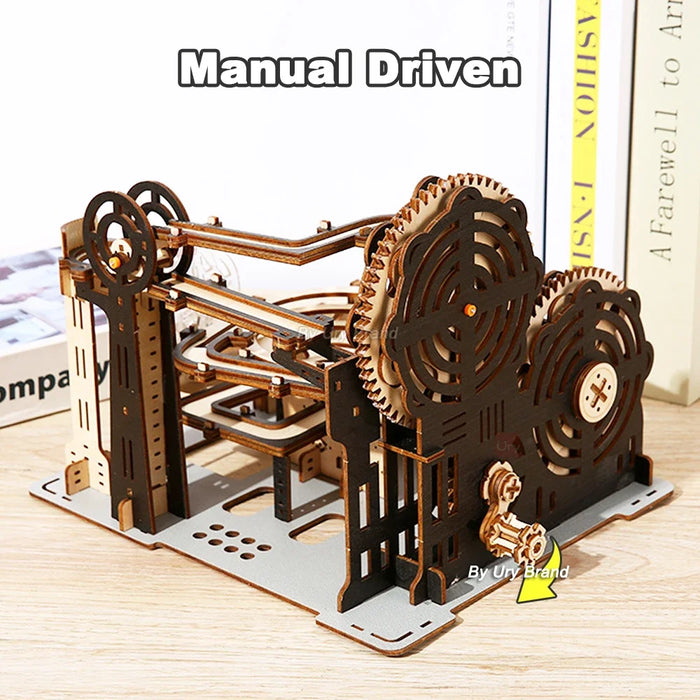 Wooden Puzzle Marble Run Set