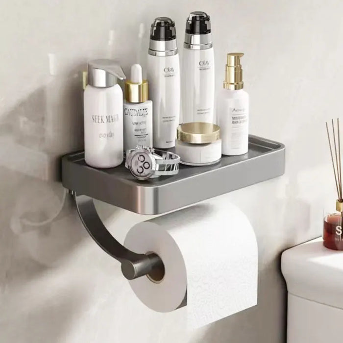 Nail Free Grey Toilet Paper Holder