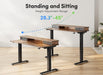 55 X 24 Inch Height Adjustable Electric Desk