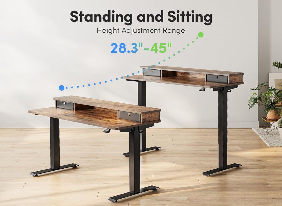 55 X 24 Inch Height Adjustable Electric Desk