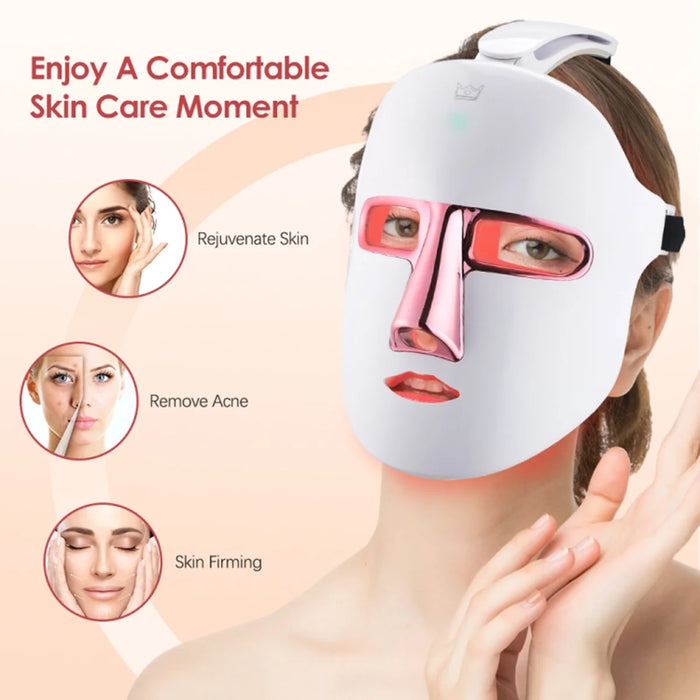 7 Color LED Light Therapy Facial Skin Care Mask