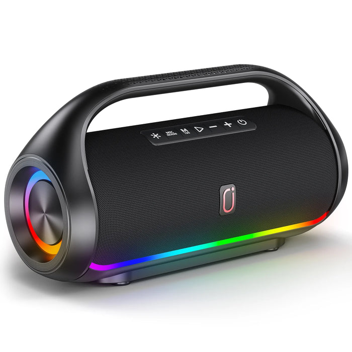 Waterproof Bluetooth Speaker, Portable Speaker with RGB Light Show