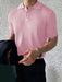  Ribbed Knit Polo Shirt